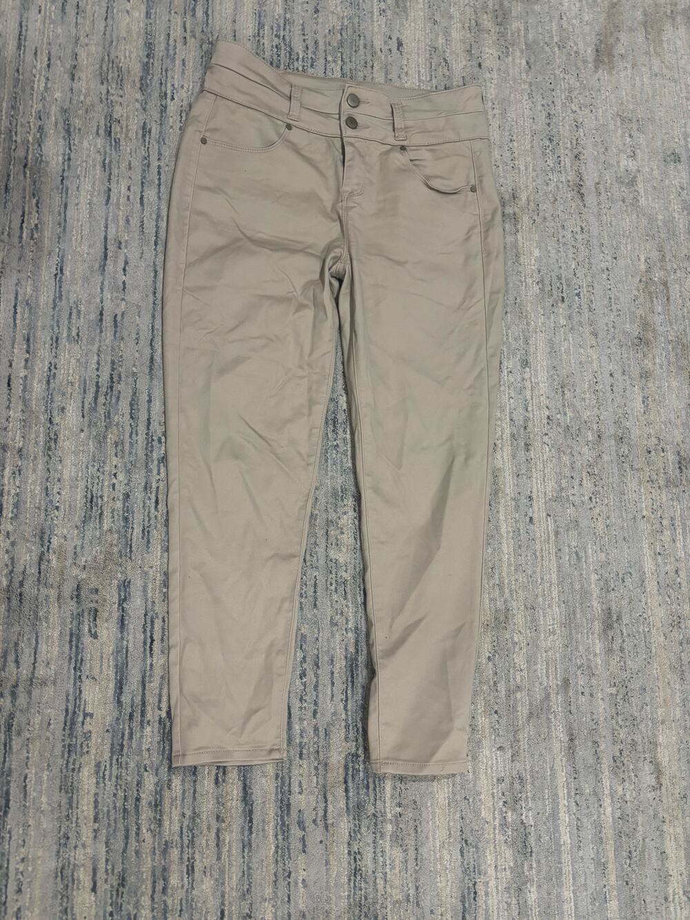 Love Fire 7 tan stretchy leggings full length skinny straight euc